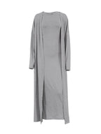 Long Sleeves  Dress + Bodycon Outerwear Set