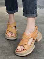 Leaher Platform Sandals