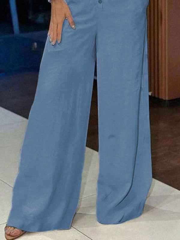 Long Sleeves Wide Leg Jumpsuits