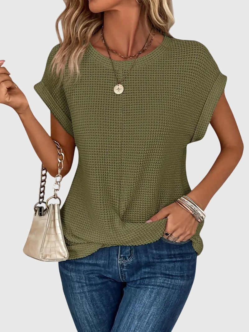Elegant Blouse with Crew Neck