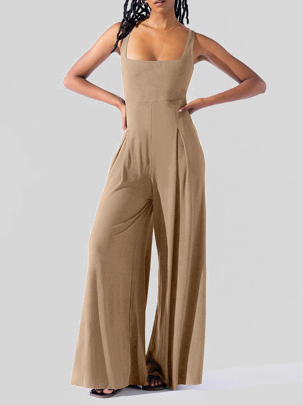 Loose  Spaghetti-Neck Jumpsuit