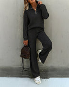 2 Pieces Outfit Casual Ribbed Set