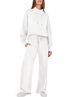 High Waisted Sweatshirt + Trousers Set