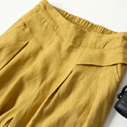 Women’s High Waist Wide Leg Trousers with Pleats and Side Pockets