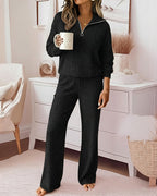 2 Pieces Outfit Casual Ribbed Set