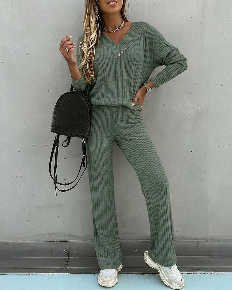 2 Pieces Outfit- Casual lounge set