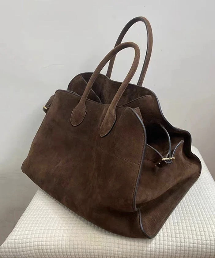 Brown Large Capacity Handbag