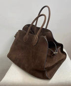 Brown Large Capacity Handbag