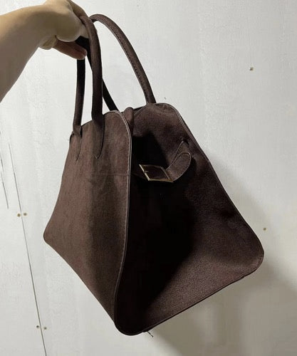 Brown Large Capacity Handbag