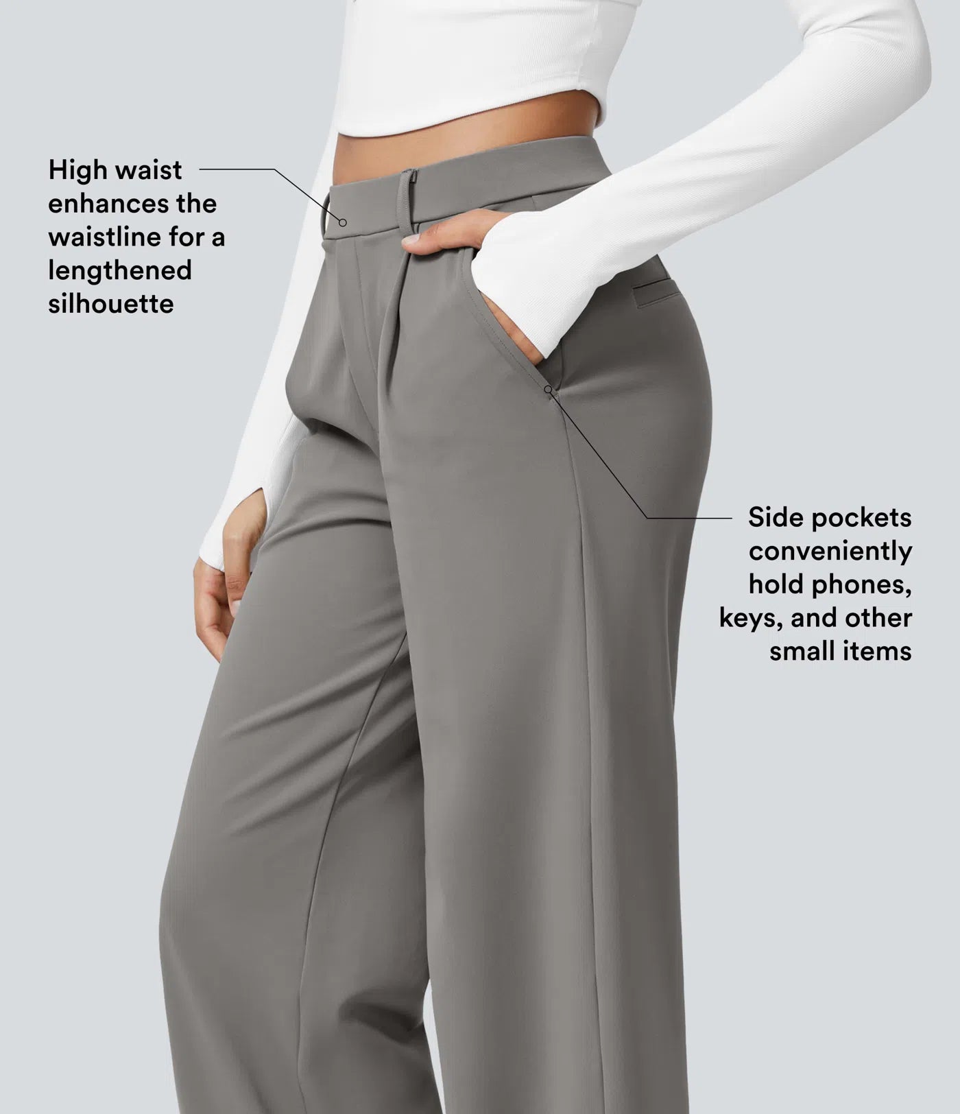 Halara Flex™ DayStretch High Waisted Pocket Straight Leg Work Pants