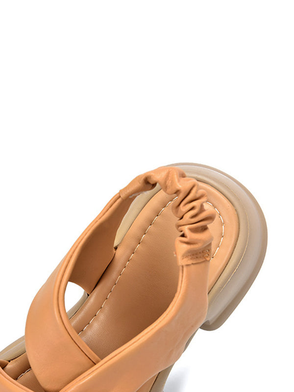 Leaher Platform Sandals