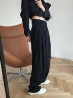 Loose Empire Wide Leg Pants