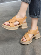 Leaher Platform Sandals