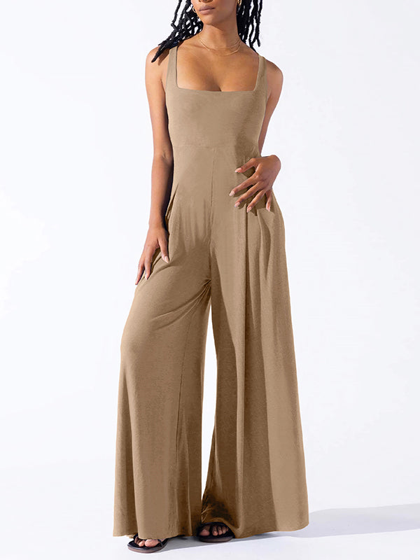 Loose  Spaghetti-Neck Jumpsuit