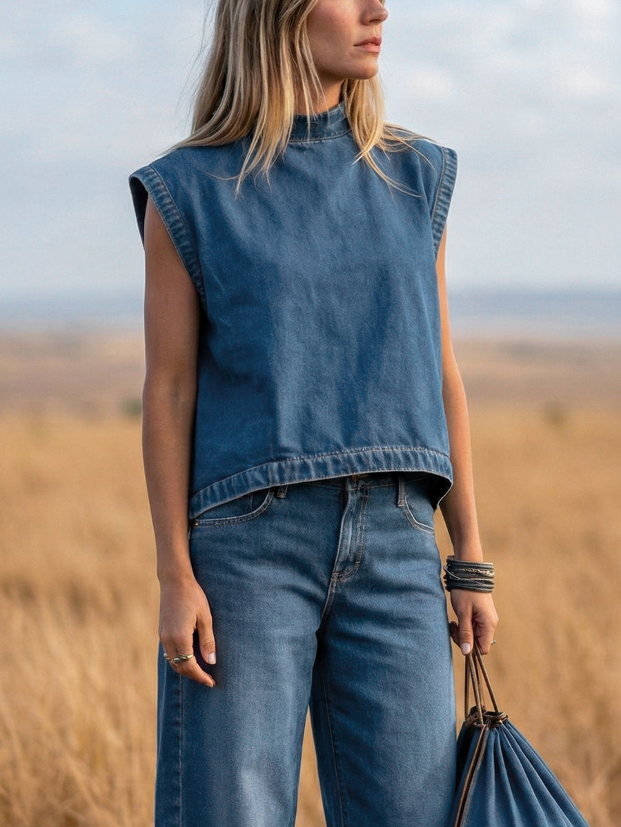 High Waisted Loose Pockets Set