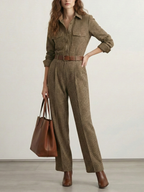 High Waisted Long Sleeves  Jumpsuit
