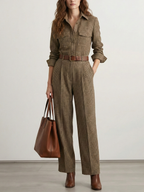 High Waisted Long Sleeves  Jumpsuit
