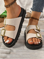 Belt Shiny Sandals