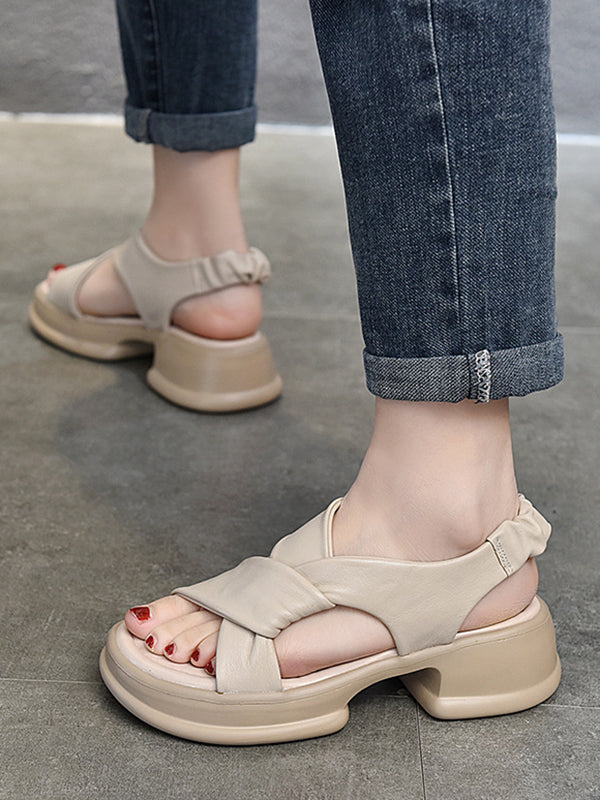 Leaher Platform Sandals