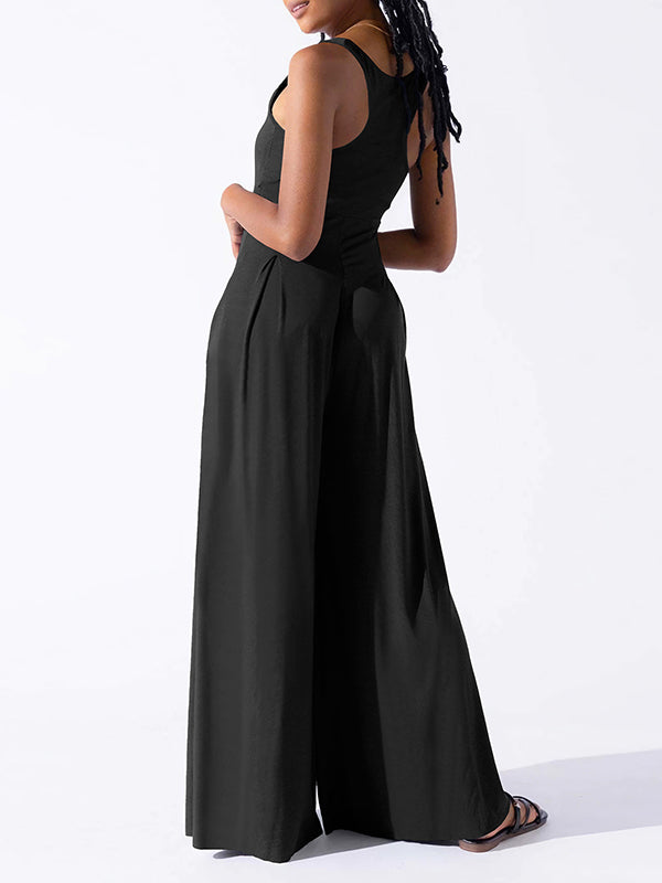 Loose  Spaghetti-Neck Jumpsuit