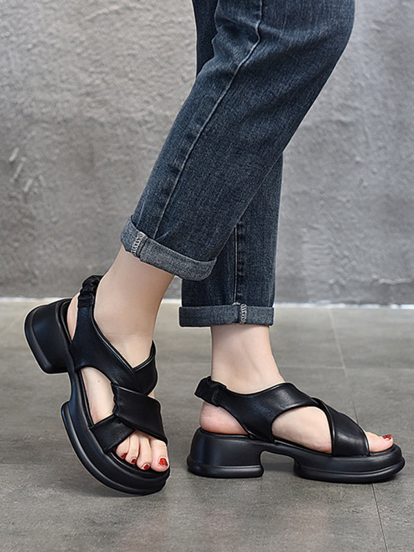 Leaher Platform Sandals