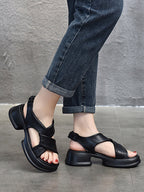 Leaher Platform Sandals