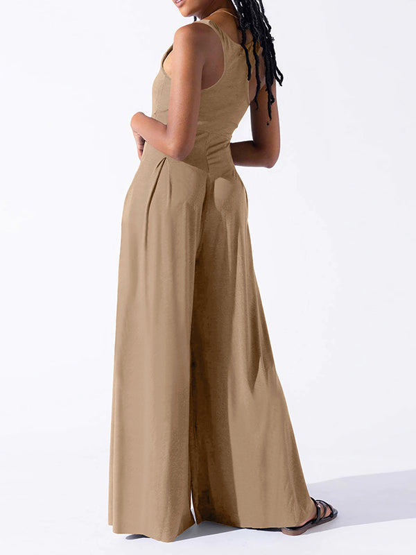 Loose  Spaghetti-Neck Jumpsuit
