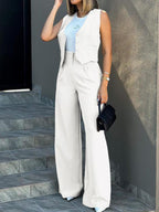 Jacket + High Waisted Suit Pants Set