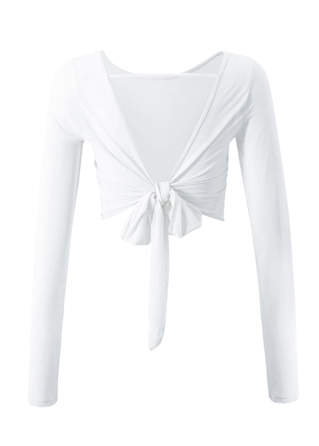 White  Backless Thin Yoga Top