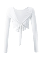 White  Backless Thin Yoga Top
