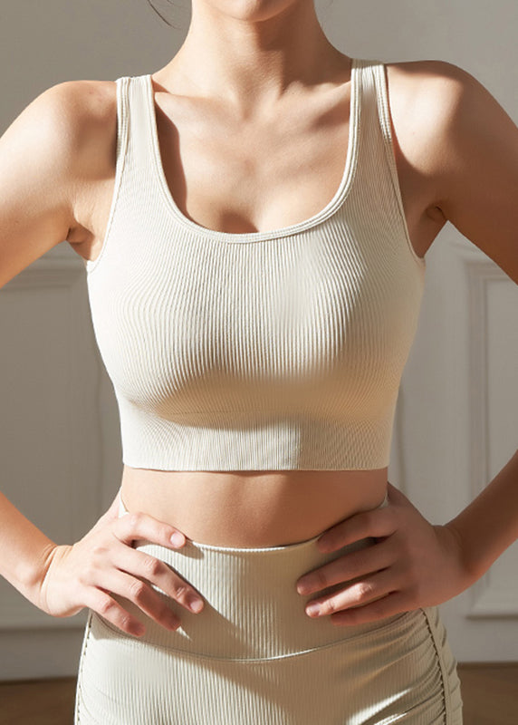 Backless Solid Sports Bra