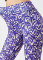 Best Lavender Print Seamless Capri Leggings Dri Fit Leggings