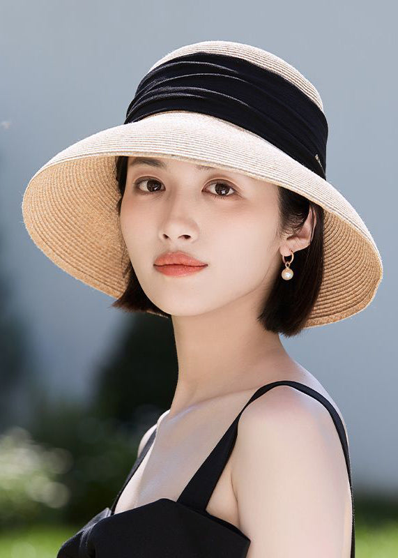 Bohemian Straw Sun Hat – Wide Brim Beige