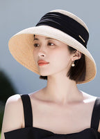 Bohemian Straw Sun Hat – Wide Brim Beige