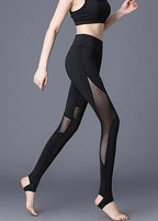 Dynamic Black High Waist Mesh Panel Leggings Capri Gymshark Legging