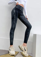 Fashion Black Print High Waist Capri Gym Shark Leggings