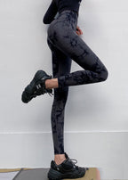 Fashion Black Print High Waist Capri Gym Shark Leggings