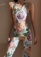 Fashion Print High Waist Sports Bra And Leggings Set Suit