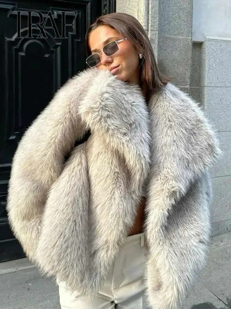 Elegant Faux Fur Jacket