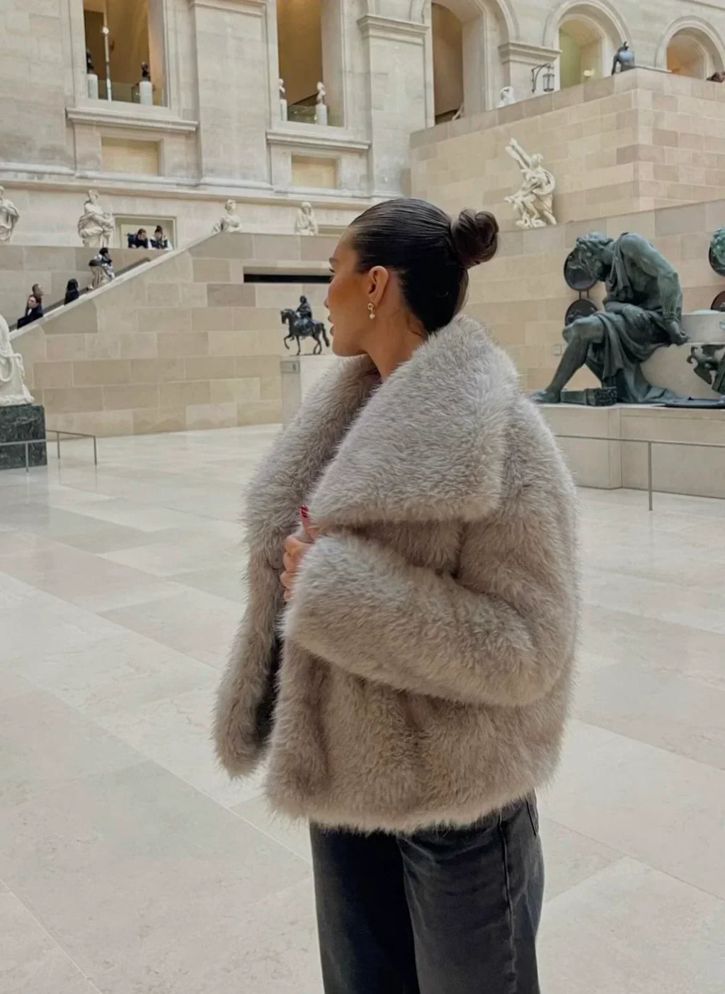 Elegant Faux Fur Jacket