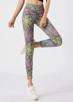 Ignite Coffee Print Tummy Control Capri Athletic Leggings