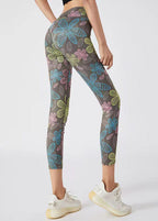 Ignite Coffee Print Tummy Control Capri Athletic Leggings