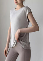 New Light Grey Yoga Top
