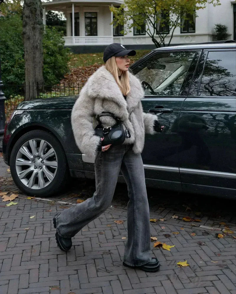 Elegant Faux Fur Jacket