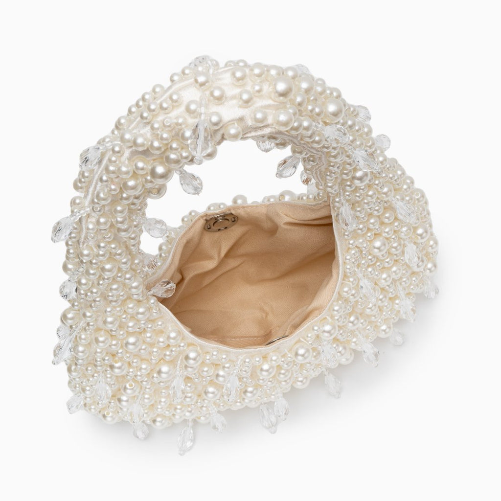 Pearl Bead Sculpted Handbag