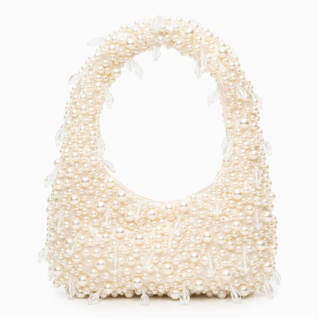 Pearl Bead Sculpted Handbag
