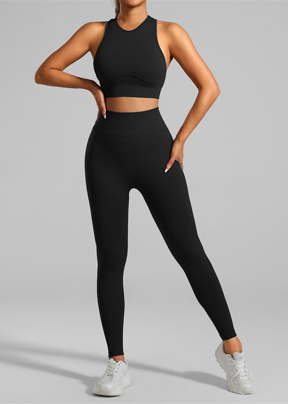 Push Up Royal Blue High Waist Sports Bra And Leggings Set Suit