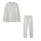 Elegant Cozy Women Two Piece Set Mock Neck Long Sleeve Top Popular Tie Waist Jogger Pants Loose Fit Comfy Casual Lounge Outfit