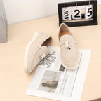 Designer Luxury Women's and man's Loafers round Toe Suede Flats with Rubber Stitching Best Selling Elegant Casual Shoes
