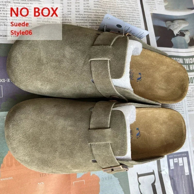 New High Quality Leather For Women And Men, Summer Fashion Combinable Boston Sandals, Shoes, Sandals